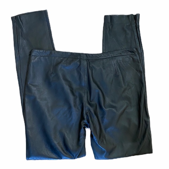 MNG Black Sheep Leather Skinny Pants Size 8 - Picture 2 of 4
